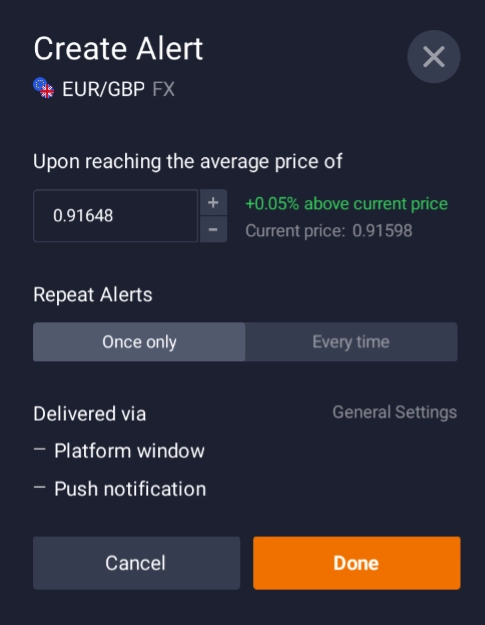 Alertas de plataforma