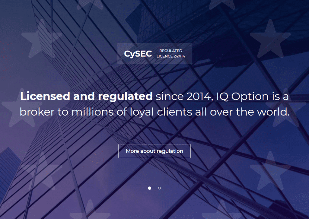 IQ Option licenciada e regulamentada